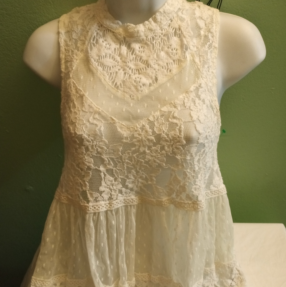 Free people lace blouse xs